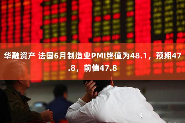 华融资产 法国6月制造业PMI终值为48.1，预期47.8，前值47.8
