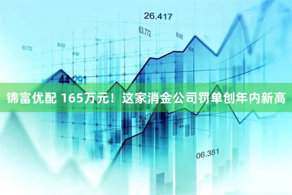 锦富优配 165万元！这家消金公司罚单创年内新高